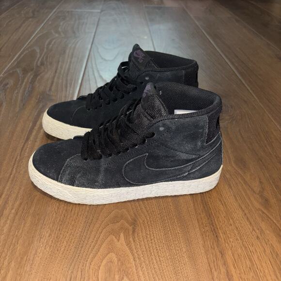 2018 Nike SB Zoom Blazer Mid Deconstructed Black Pro Purple AH6416 001 Sz 4.5 - Picture 1 of 9